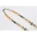 Necklace 925 Sterling Silver beads golden topaz stones P 333